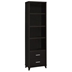 Lewes 4-Shelf Engineered Wood Media Tower - Cappuccino - Brown