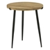 Pilar Round Solid Wood Top End Table Natural and Black - Brown