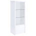 Jude 3-Shelf Engineered Wood Media Tower - High Gloss - White