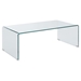 Ripley Rectangular Tempered Bent Glass Coffee Table - Clear - COA5661