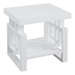 Schmitt Rectangular Side End Table - White High Gloss - COA5671