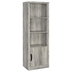 Burke 3-Shelf Engineered Wood Media Tower - Grey Driftwood