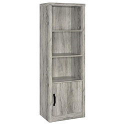 Burke 3-Shelf Engineered Wood Media Tower - Grey Driftwood 