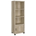 Sachin 3-Shelf Engineered Wood Media Tower - Distressed Pine - Brown