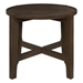 Cota Round Solid Wood End Table - Dark - Brown - COA5722