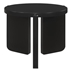 Cordova Round Solid Wood End Table - Black