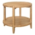 Camillo Round Solid Wood Side End Table - Maple - Brown