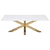 Visalia Faux Marble Top Stainless Steel Coffee Table - Gold