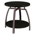 Dacre Round Engineered Wood Top Side End Table - Dark Grey - Black