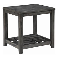 Cliffview 1-Shelf Square Wood Side End Table - Grey 