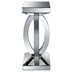 Amalia Square Mirrored Acrylic Crystal Side End Table - Silver