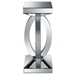 Amalia Square Mirrored Acrylic Crystal Side End Table - Silver - COA5870