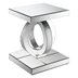 Breena Rectangular Mirrored Acrylic End Table - Silver