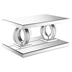 Breena Rectangular Mirrored Acrylic Coffee Table - Silver