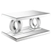 Breena Rectangular Mirrored Acrylic Coffee Table - Silver - COA5971