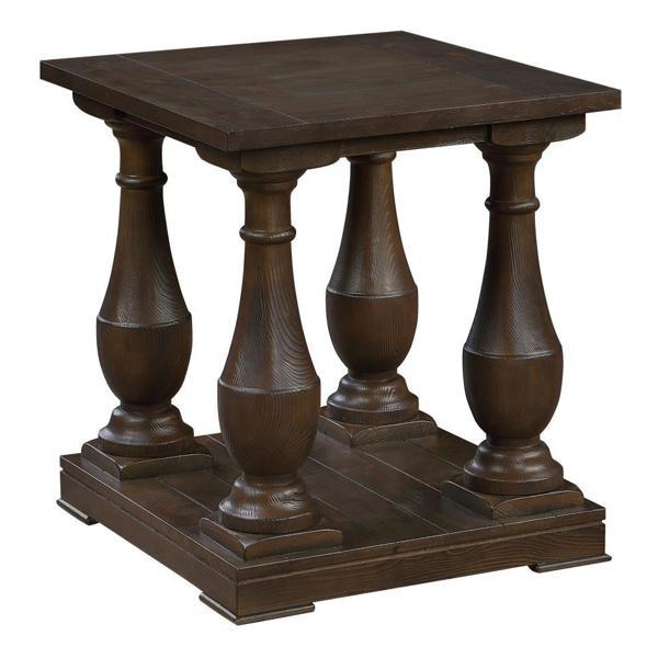 Walden Rectangular Wood Side End Table - Coffee - Brown 