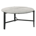 Tandi Round Faux Marble Coffee Table White and Black