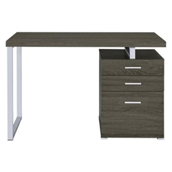 Brennan 3-Drawer Office Computer Desk - Weathered - Grey 