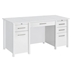 Dylan 4-Drawer Lift Top Office Desk - White High Gloss