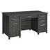 Dylan 4-Drawer Lift Top Office Desk - Weathered - Grey