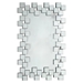 Pamela Rectangular Frameless Wall Mirror - Silver - COA6316