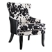 Trea Accent Chair with Cowhide Print Upholstery - Black and White - Espresso Finish Legs - COA6322