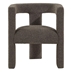 Petra Boucle Upholstered Accent Side Chair - Chocolate - Brown