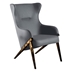 Walker Upholstered High Wingback Accent Chair - Slate