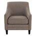 Liam Upholstered Sloped Arm Accent Club Chair - Camel - Black Finish Legs - Brown