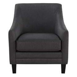 Liam Upholstered Sloped Arm Accent Club Chair - Barely - Black 