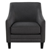 Liam Upholstered Sloped Arm Accent Club Chair - Barely - Black - COA6371