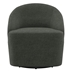 Leon Upholstered Barrel Accent Swivel Chair - Hunter - Green