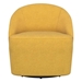 Leon Upholstered Barrel Accent Swivel Chair - Mustard - Yellow - COA6373