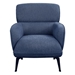 Andrea Accent Chair - Blue Upholstery - Black Metal Legs - COA6377