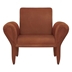 Liana Accent Armchair - Rust Orange Fabric - Rust Finish Legs - Brown