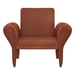 Liana Accent Armchair - Rust Orange Fabric - Rust Finish Legs - Brown - COA6388