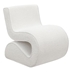 Ronea Boucle Upholstered Armless Curved Chair - Cream