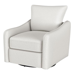 Madia Upholstered Sloped Arm Swivel Glider Chair - Vanilla - Ivory 