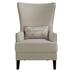 Pippin Accent Chair with French Script Fabric - Cream