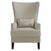 Pippin Accent Chair with French Script Fabric - Cream - COA6408