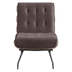 Aloma Accent Chair - Brown Fabric - Dark Brown Finish Legs