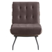 Aloma Accent Chair - Brown Fabric - Dark Brown Finish Legs - COA6431