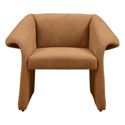 Ramsey Upholstered Sloped Arm Accent Chair - Honey - Orange 