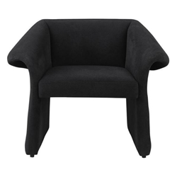 Ramsey Upholstered Sloped Arm Accent Chair - Black 