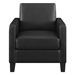 Julio Accent Chair with Black Faux Leather Fabric - Black Finish Legs - COA6442