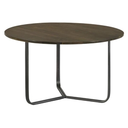 Yaritza Round Mango Wood Coffee Table Natural and Gunmetal - Brown 