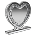 Euston Heart Shaped Vanity Mirror - Silver - COA6893