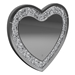 Aiko Heart Shaped LED Light Wall Mirror - Silver - COA6894