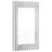 Aideen Acrylic Crystal Wall Mirror - Silver - COA6898