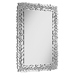 Cecily Leaf Border Crystal Wall Mirror - Silver - COA6902